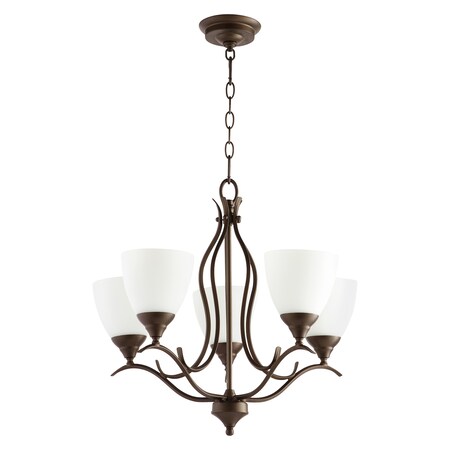 Quorum Fall Flora 5Lt Gls Oiled Bronze 614-5-86